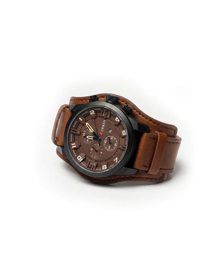 Marcus Leather Chronograph Watch