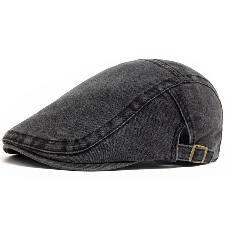 Harrison Canvas Flat Cap