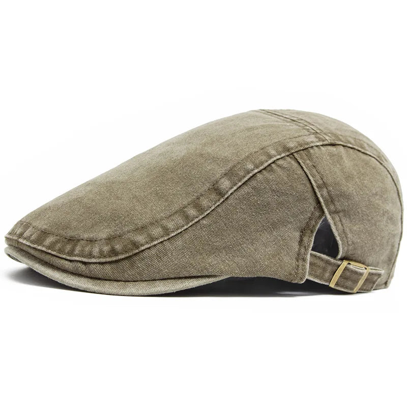 Harrison Canvas Flat Cap
