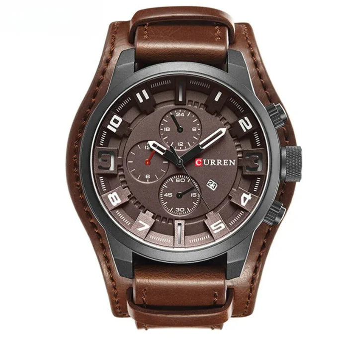 Marcus Leather Chronograph Watch