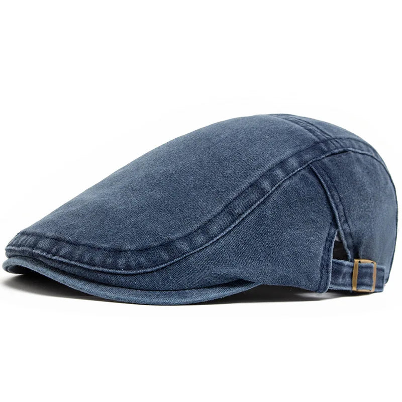 Harrison Canvas Flat Cap