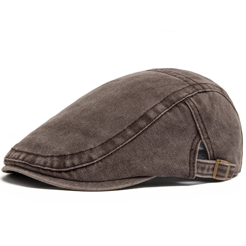 Harrison Canvas Flat Cap