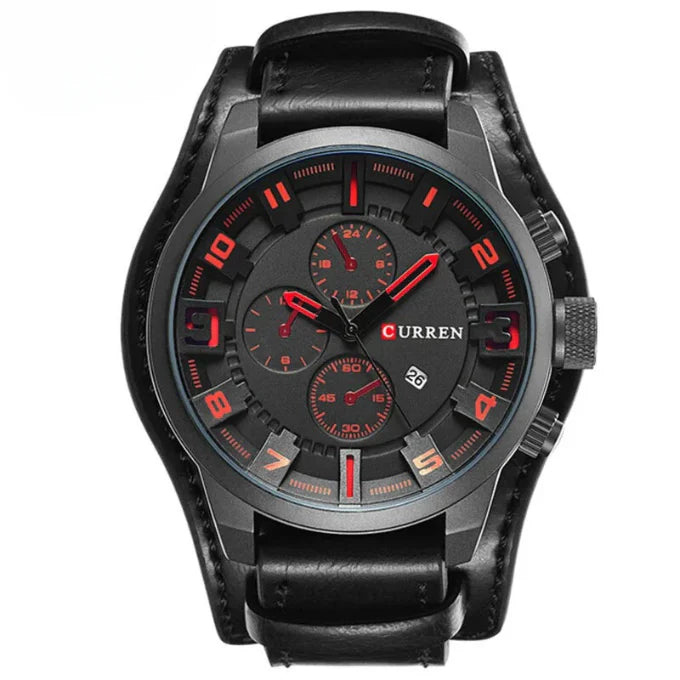 Marcus Leather Chronograph Watch